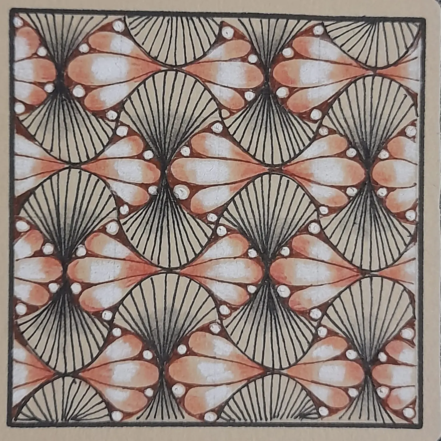 Happytangle, klassische quadratische Fliesen Referenzbild