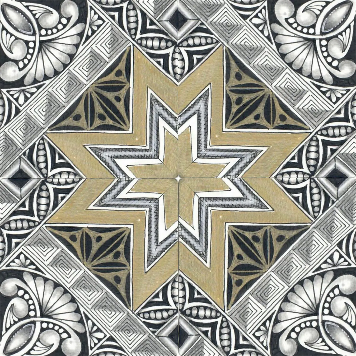 Happytangle, KLASSISCHE QUADRATISCHE KACHELN, Referenzbild